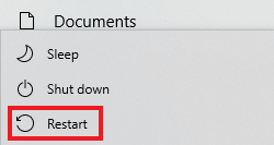 Select Restart