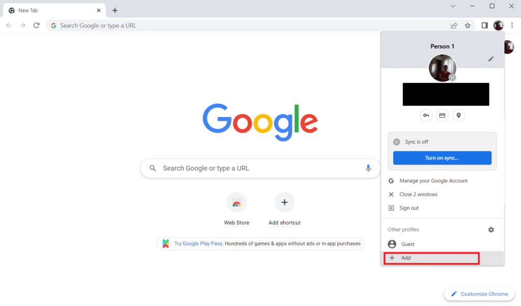 Click on the Add option on the list