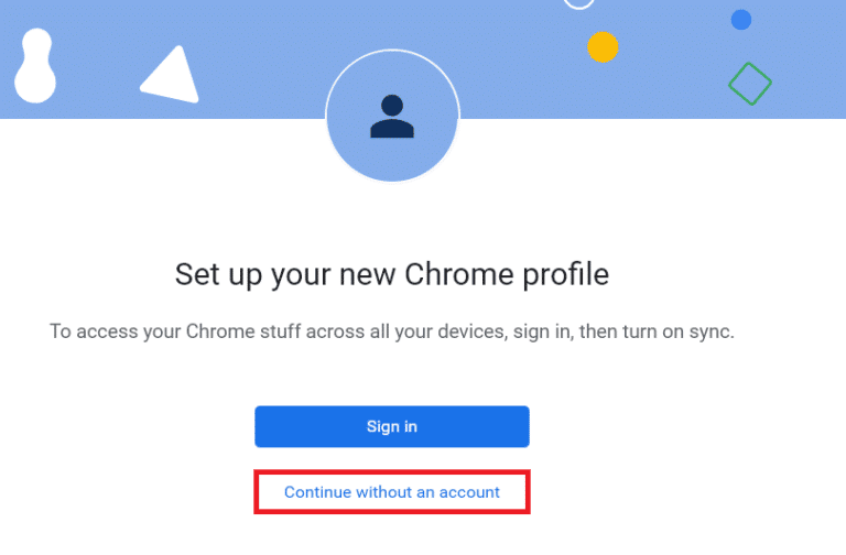 Click on the Continue without an account button. Fix Hulu Not Working on Chrome