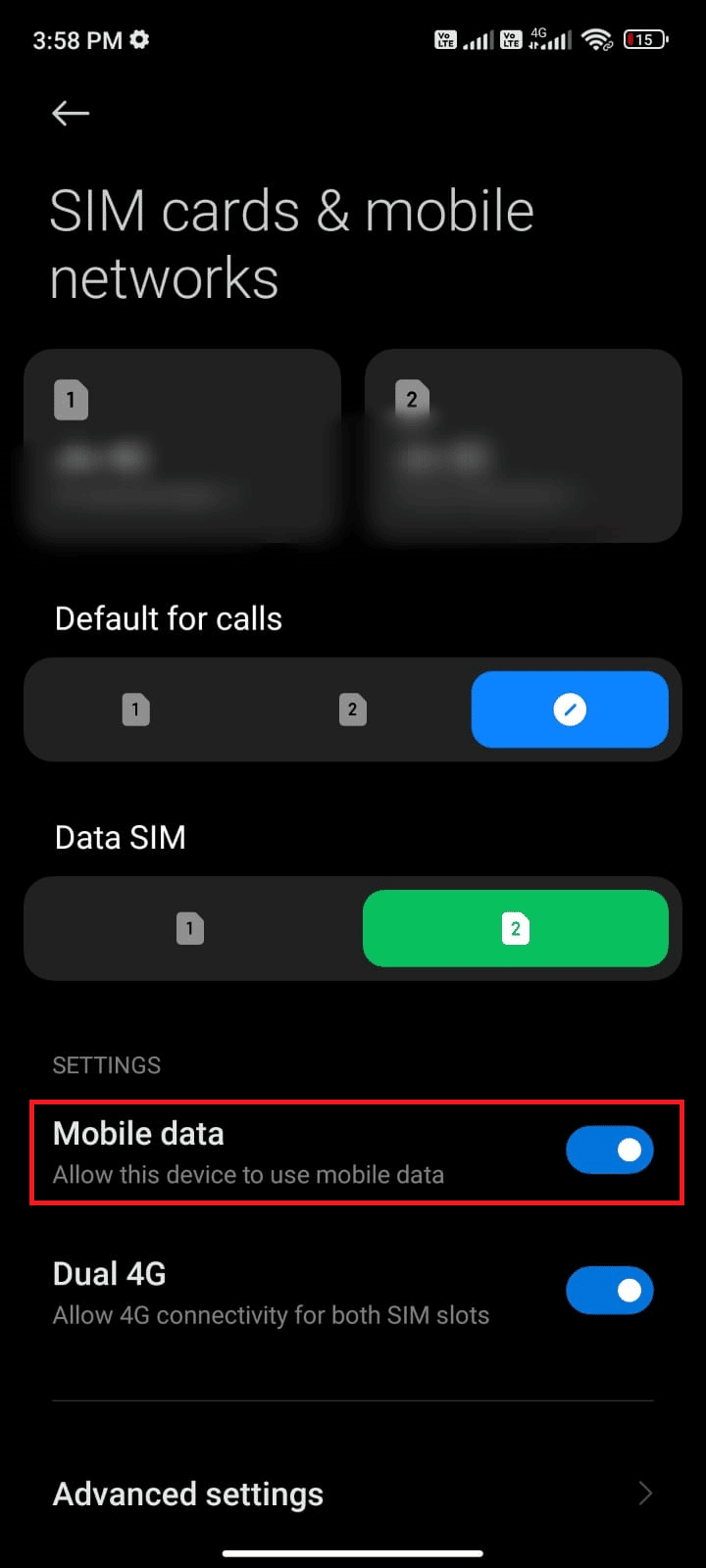 make sure the Mobile data option is turned on. Fix WhatsApp Keeps Crashing on Android