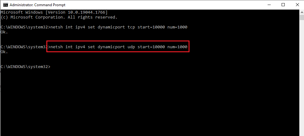 set a different IP range to the UDP Ports