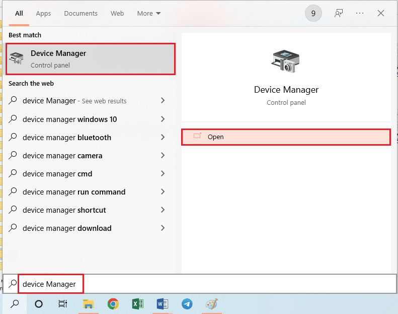 launch the Device Manager 