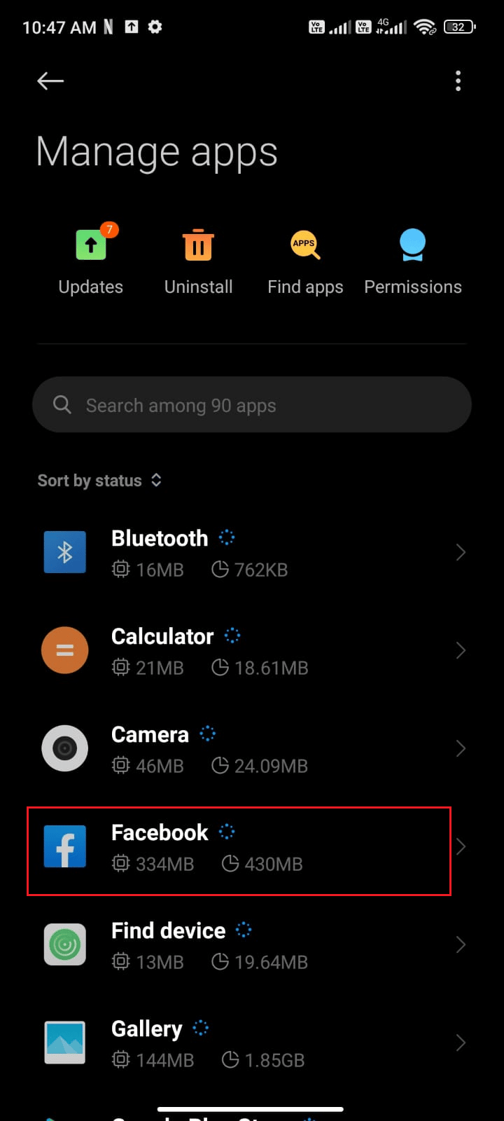 tap on Manage apps and then Facebook. Fix Facebook Keeps Crashing on Android