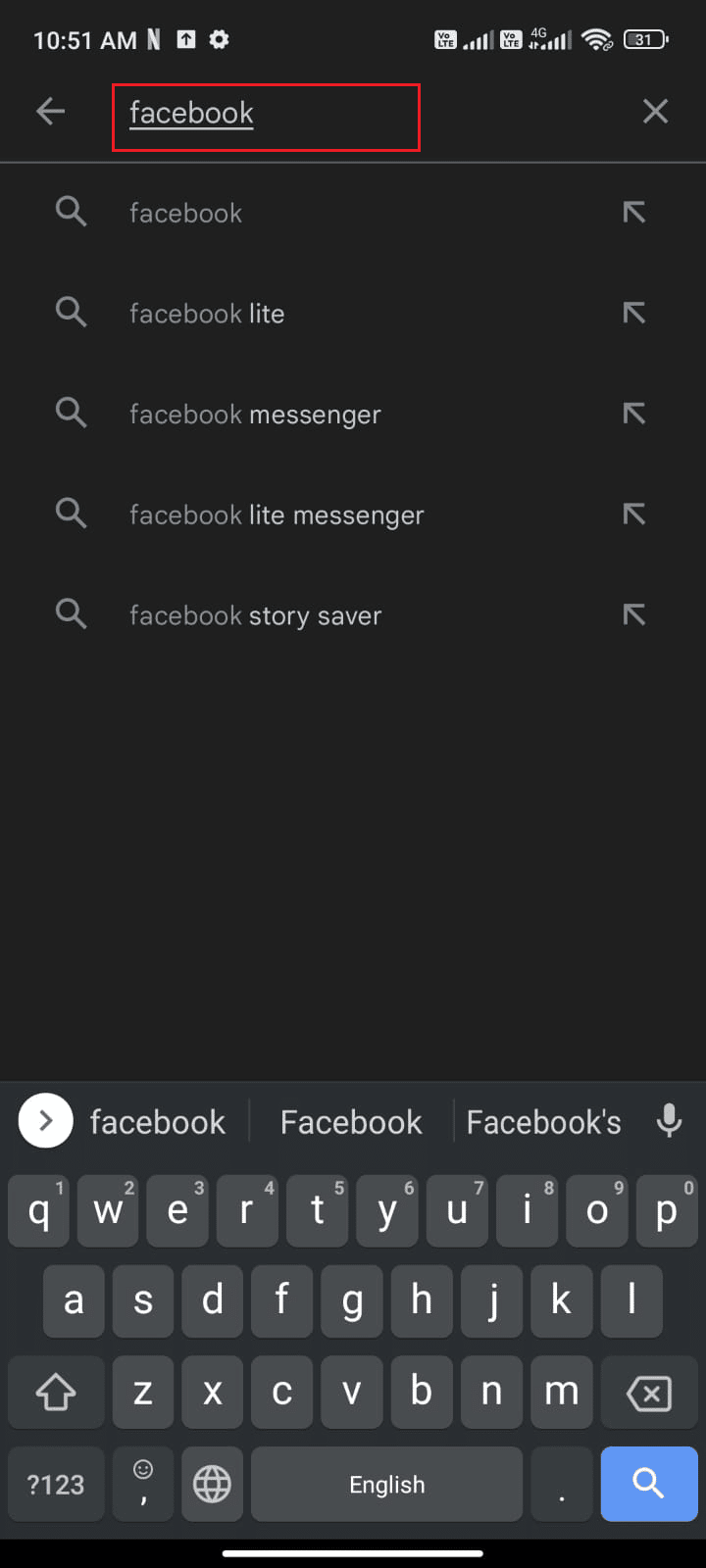 search Facebook 