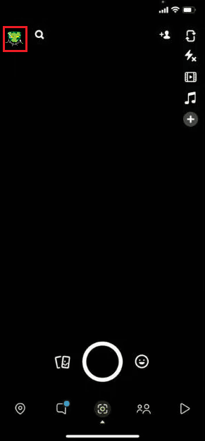 Tap on your Snapchat profile icon from the top left | Can You Text Someone You Blocked on iPhone