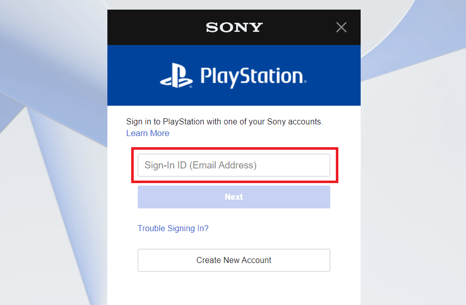 Sign In by entering your Sign-In ID (Email Address) and Password