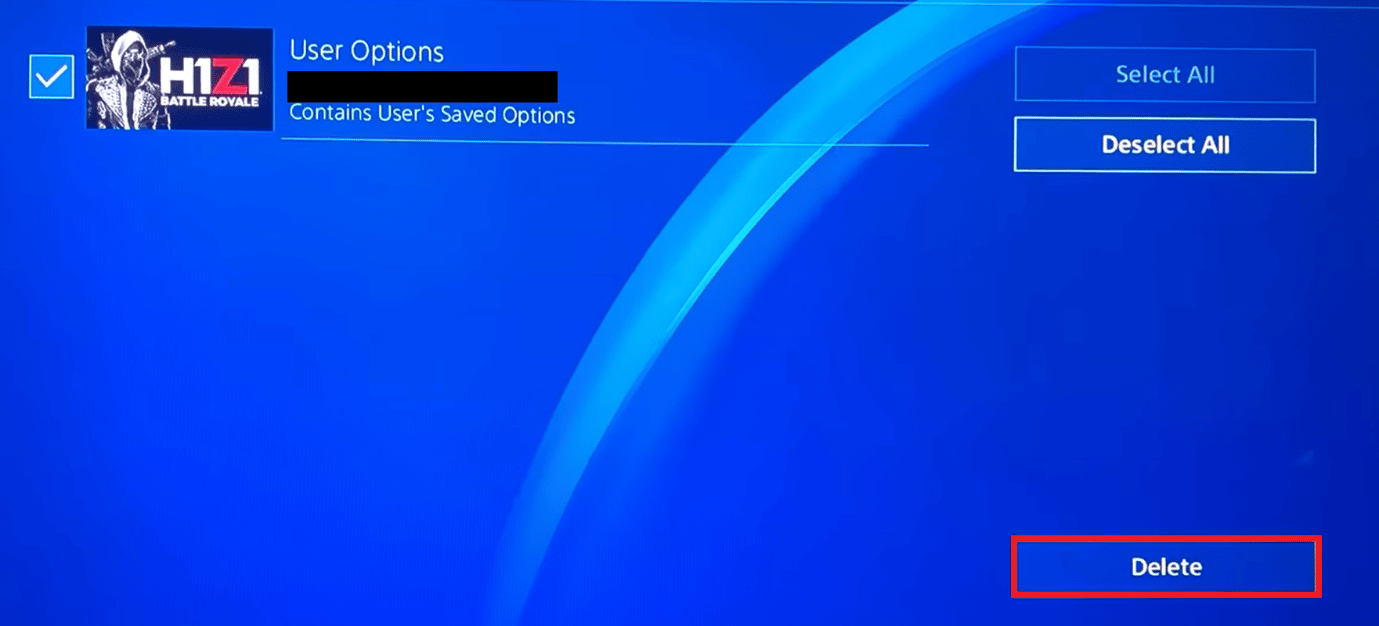 click on Delete