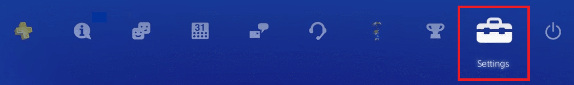 Select the Settings option