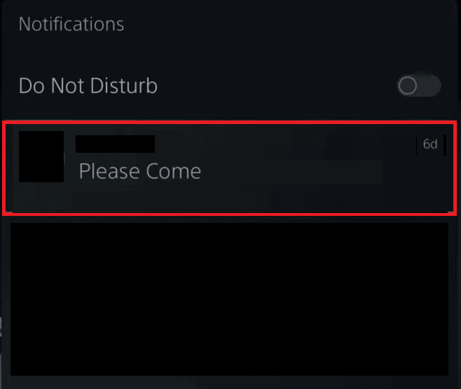 Select the desired message you want to delete