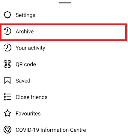 Tap on the Archive option