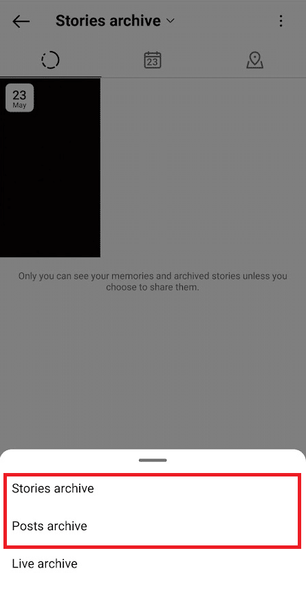 Tap on Stories archive and then Posts archive to view their archived photos | How to View Someone's Deleted Instagram Posts