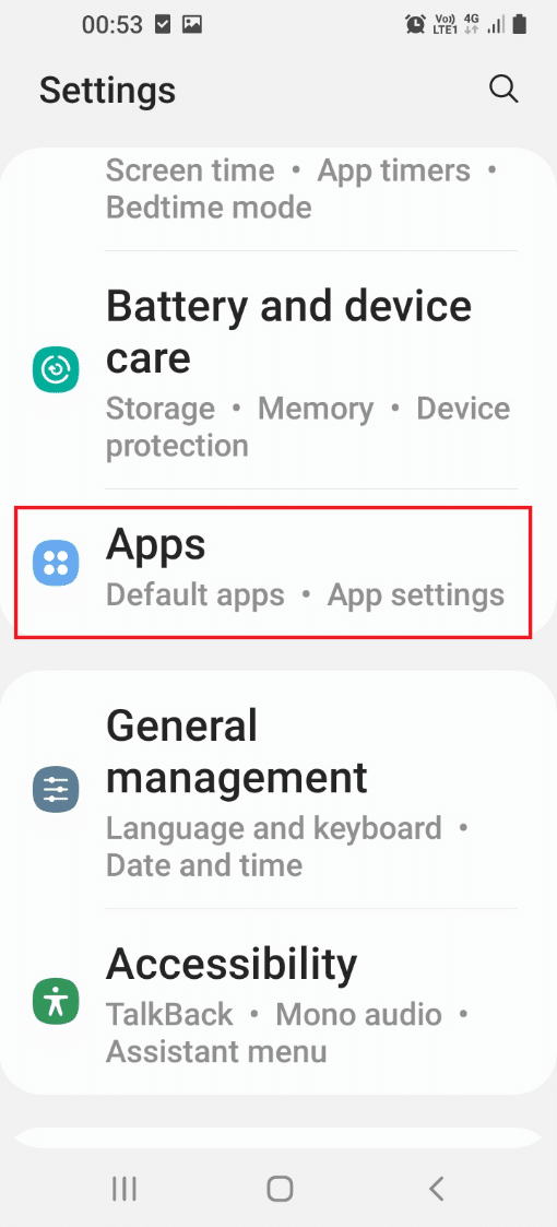Tap on the Apps tab 