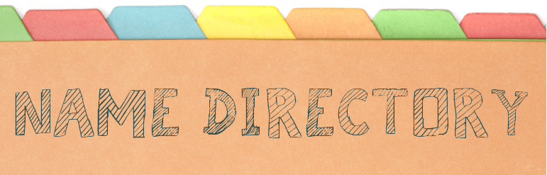 Name Directory web banner.

