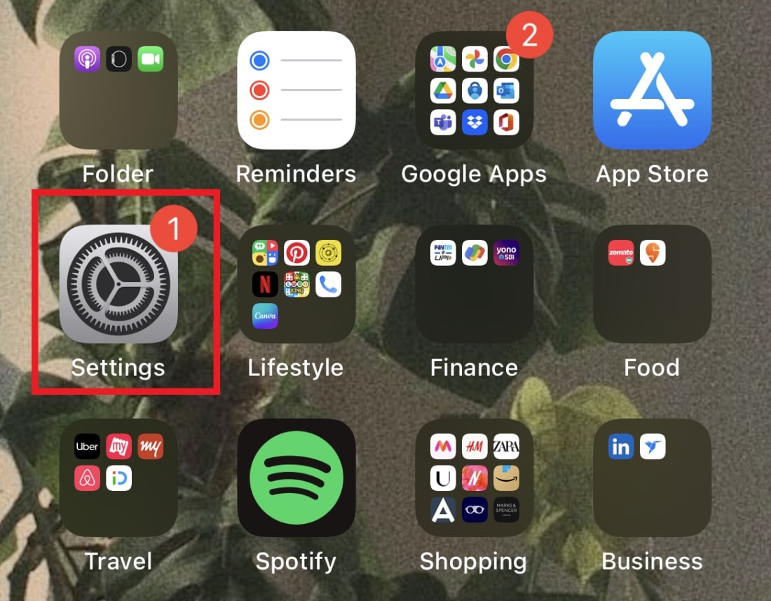 Open Settings 