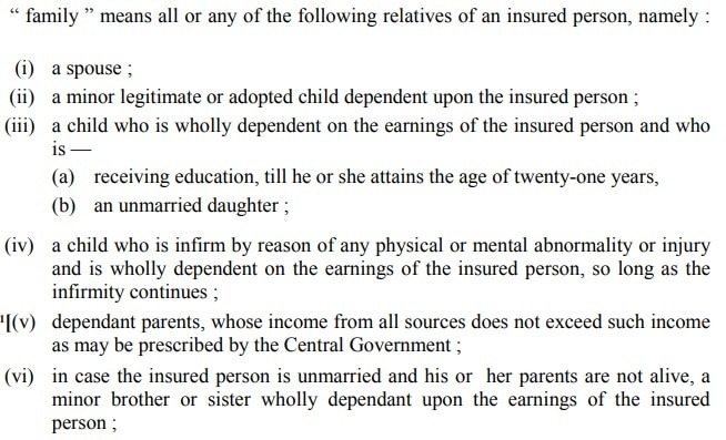 ESIC Family Definition
