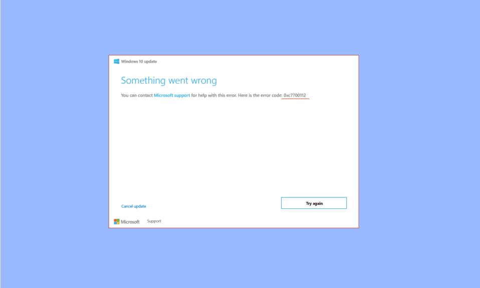 Fix Error Code 0xc7700112 in Windows 10