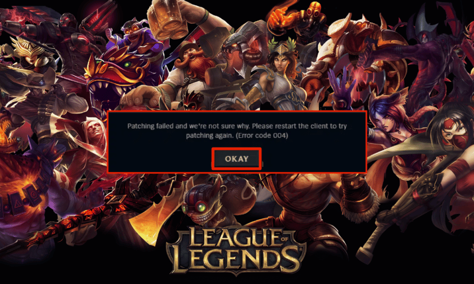 Fix League of Legends Error 004 in Windows 10