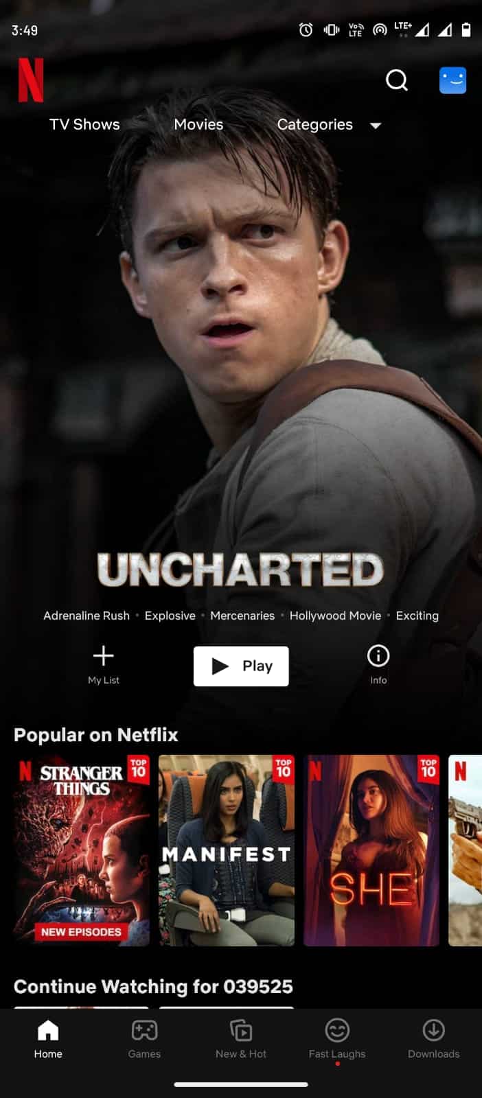 Open Netflix on your phone