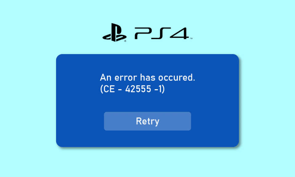 Fix PS4 Error CE 42555 1 Issue