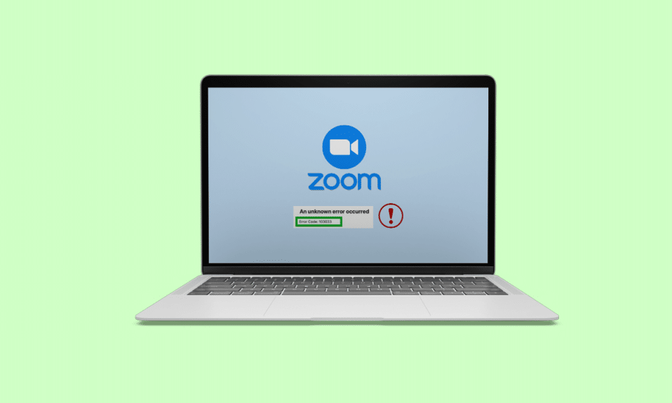 Fix Zoom Error Code 103033 on Windows 10