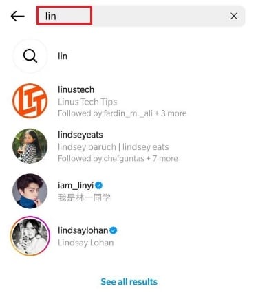 Search Your Username