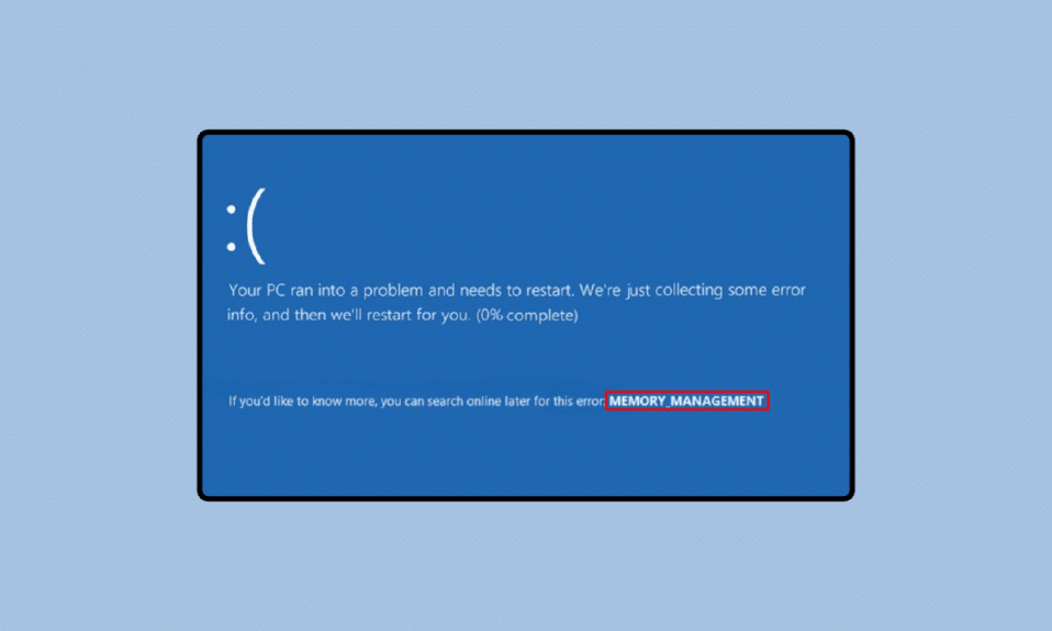 How to Fix Windows Stop Code Memory Management BSOD Error