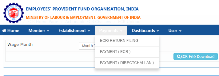 Upload ECR File New Unified PF Portal