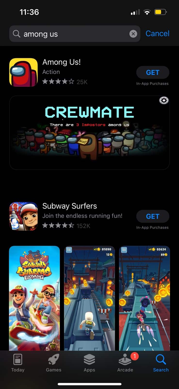 Among us game on app store 