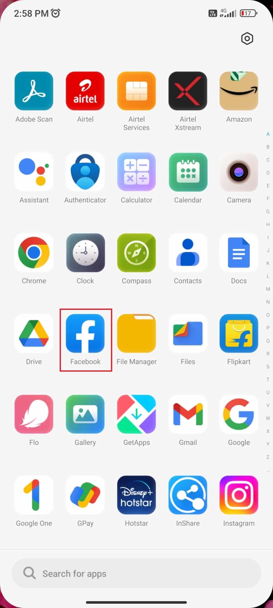 Open the Facebook app on your phone