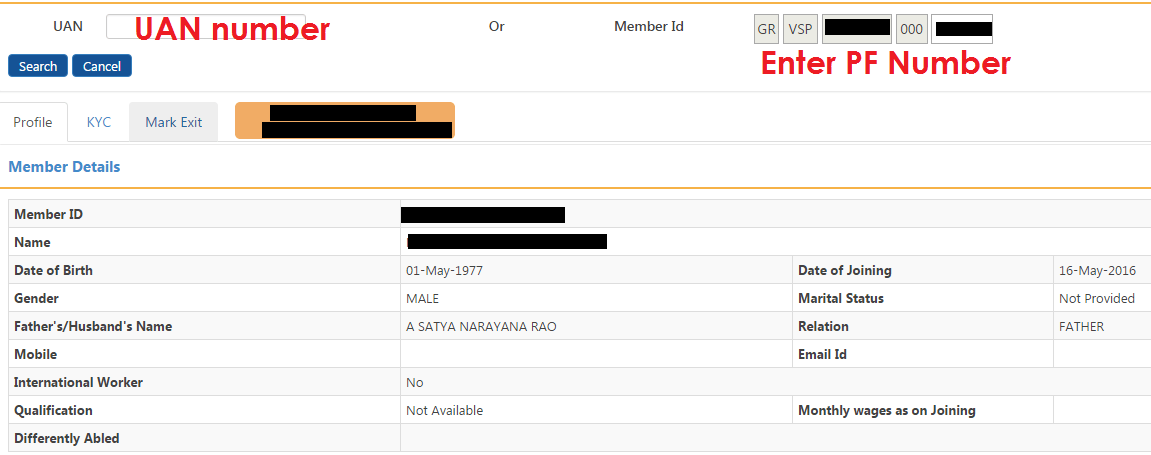 Individual Employee Exit Unified EPF Portal