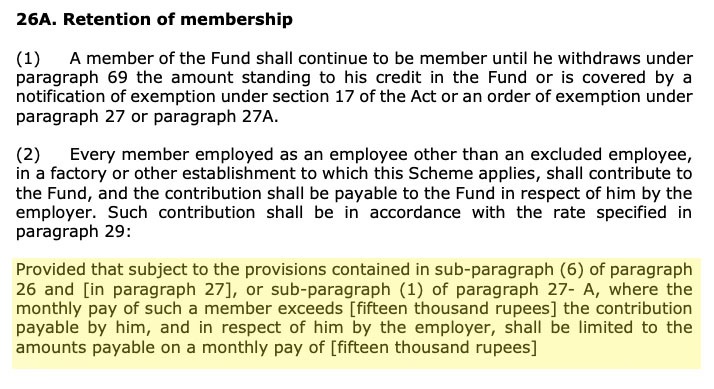 Is It Mandatory to Deduct PF from Salary More than 15000 notification