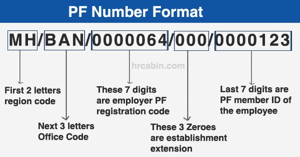 PF account number format details