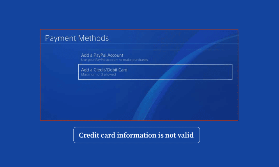 Why Does PS4 Say Credit Card Information is Not Valid?