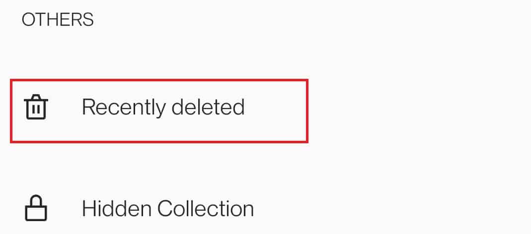 Swipe down and tap on the Recently Deleted folder | Why Have My Facebook Photos Disappeared?
