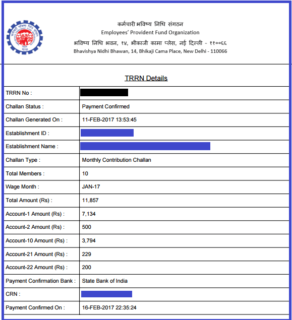 Download PF Payment Receipt Unified EPF Portal