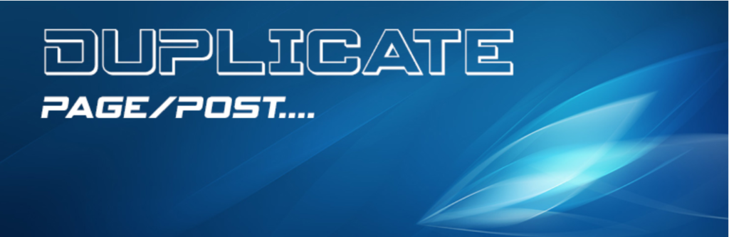 Duplicate Page or Post WordPress plugin banner