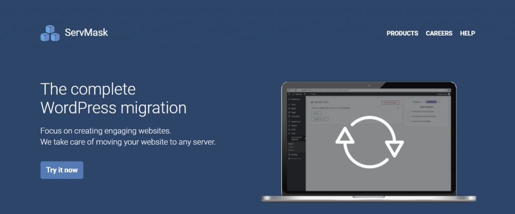 All-in-One WP Migration homepage