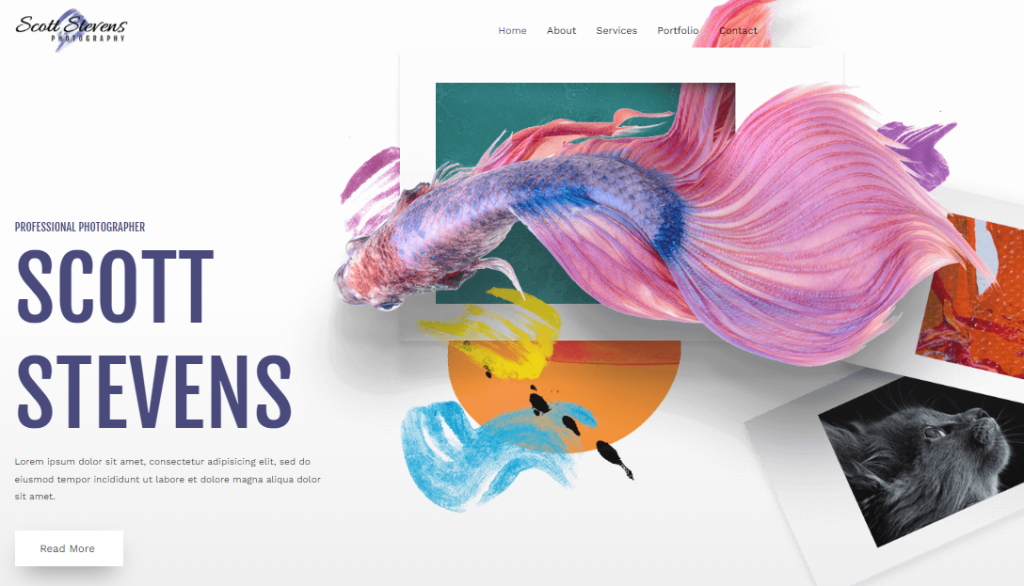 Astra WordPress photography theme