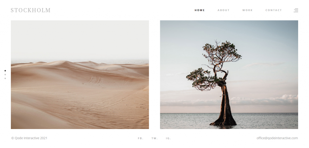 Stockholm WordPress photography theme