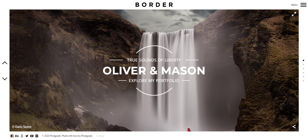 Border WordPress photography theme