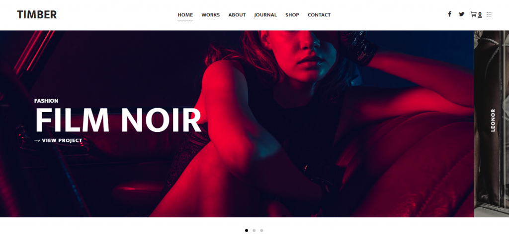 Timber WordPress photography theme