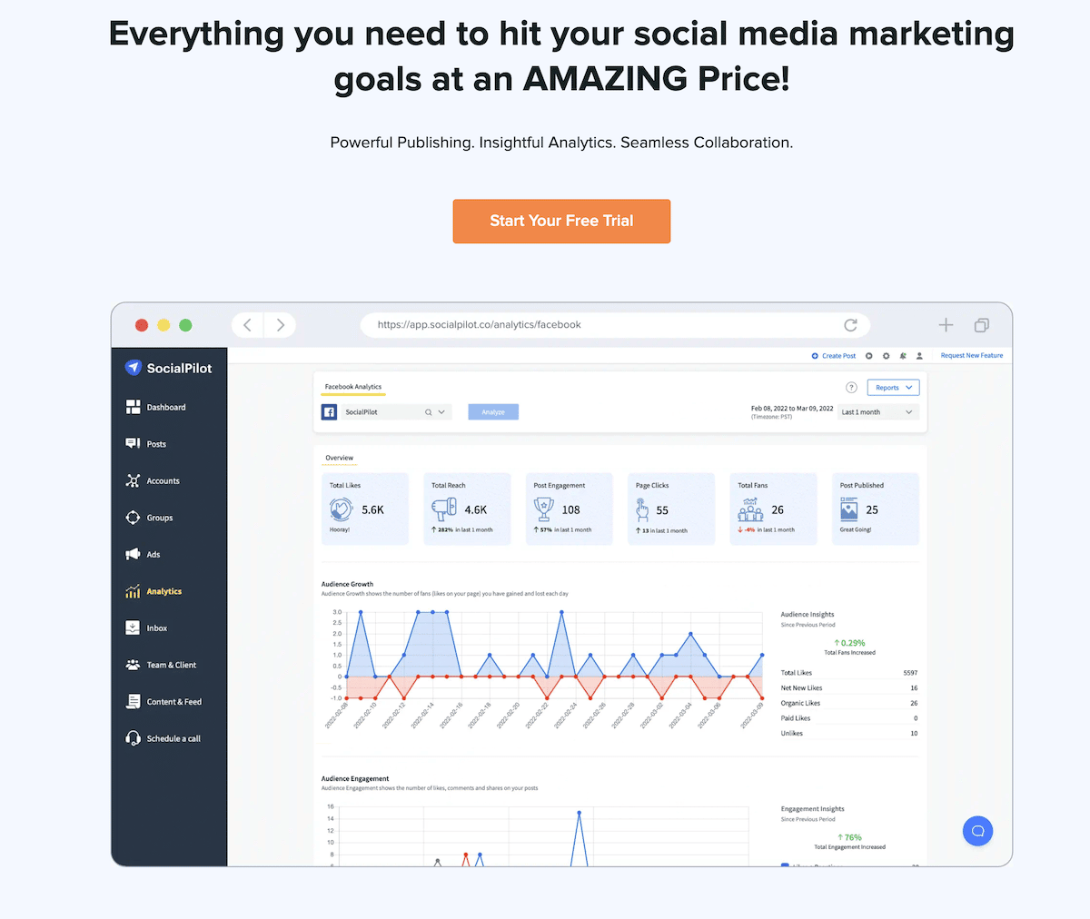 SocialPilot homepage