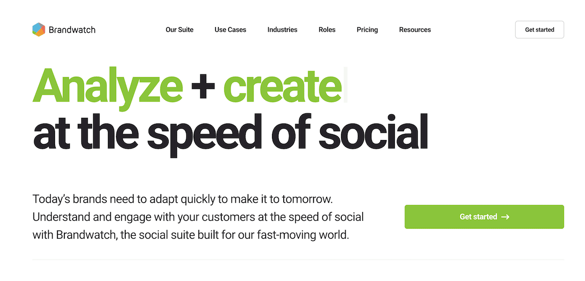 Brandwatch homepage