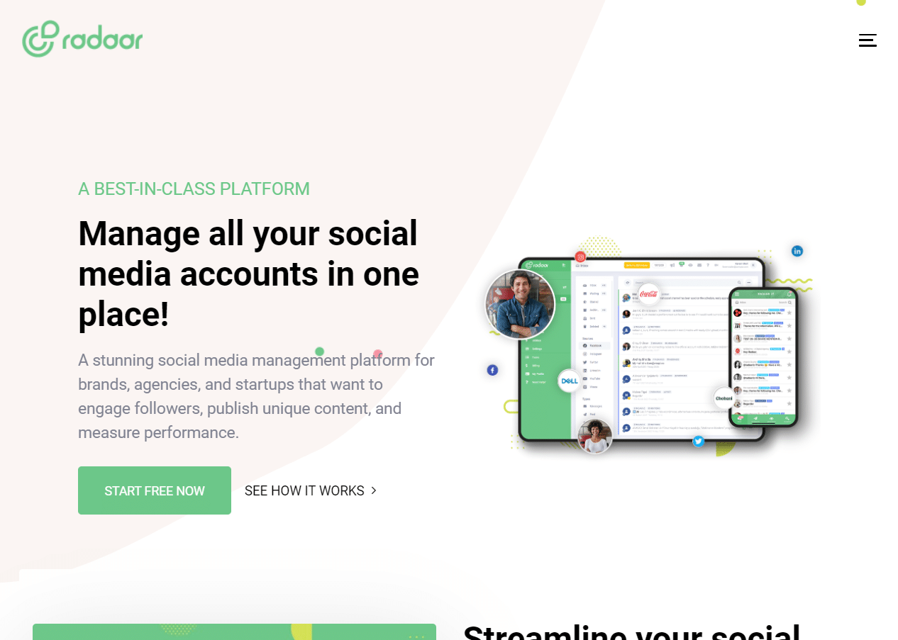 Radaar.io homepage