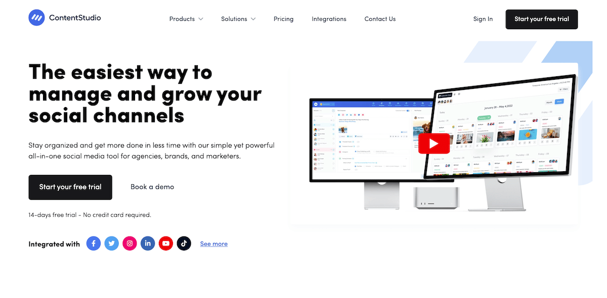 ContentStudio homepage