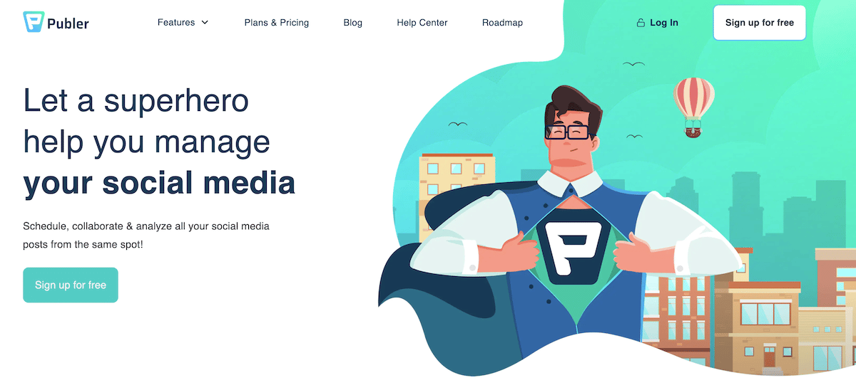 Publer homepage