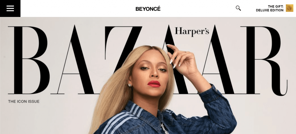 Beyoncé's WordPress website