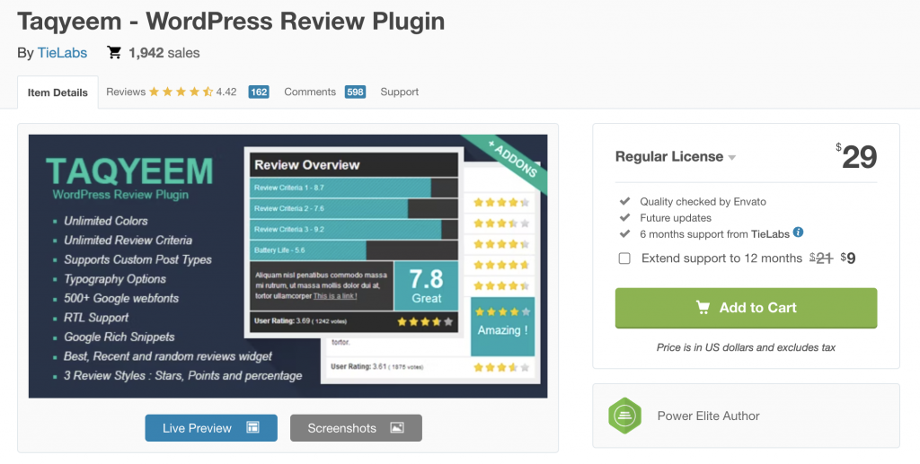 Taqyeem plugin page