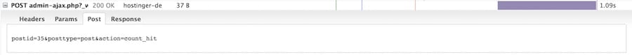 POST admin-ajax.php details clicked on
