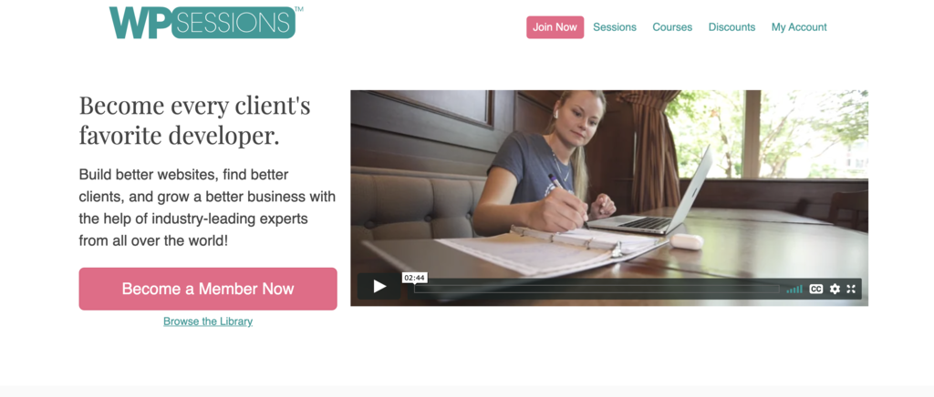 WP Sessions platform for learning WordPress